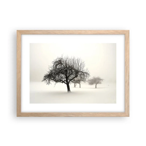 Poster în ramă de stejar deschis - Hibernare - 40x30 cm
