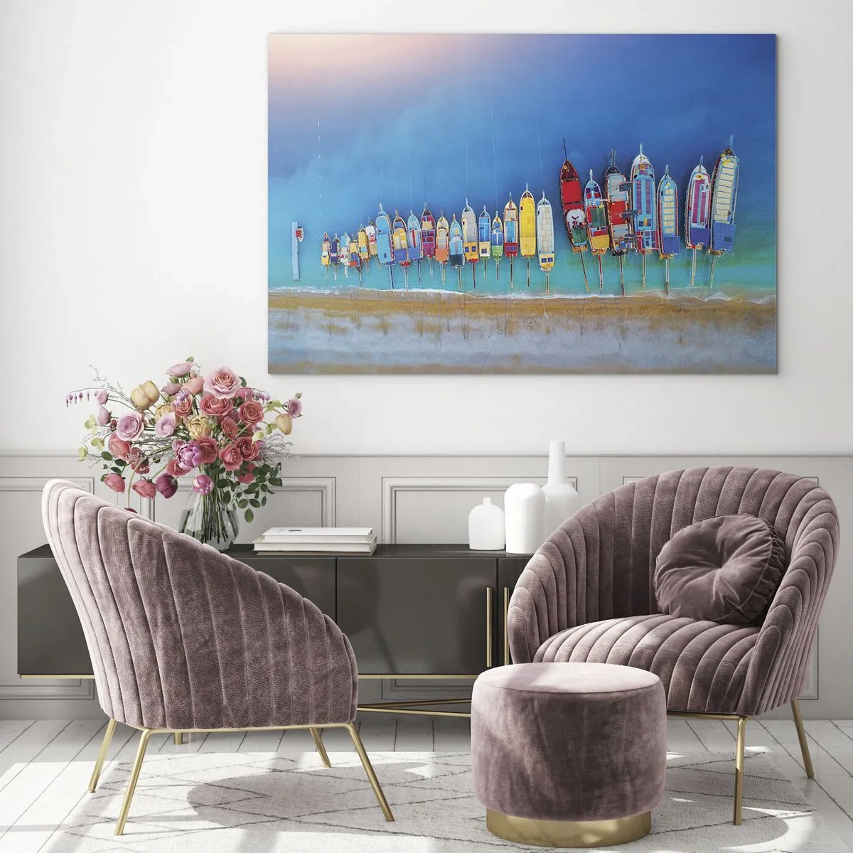 Tablou pe sticlă - Din perspectiva unei păsări - 100x70 cm