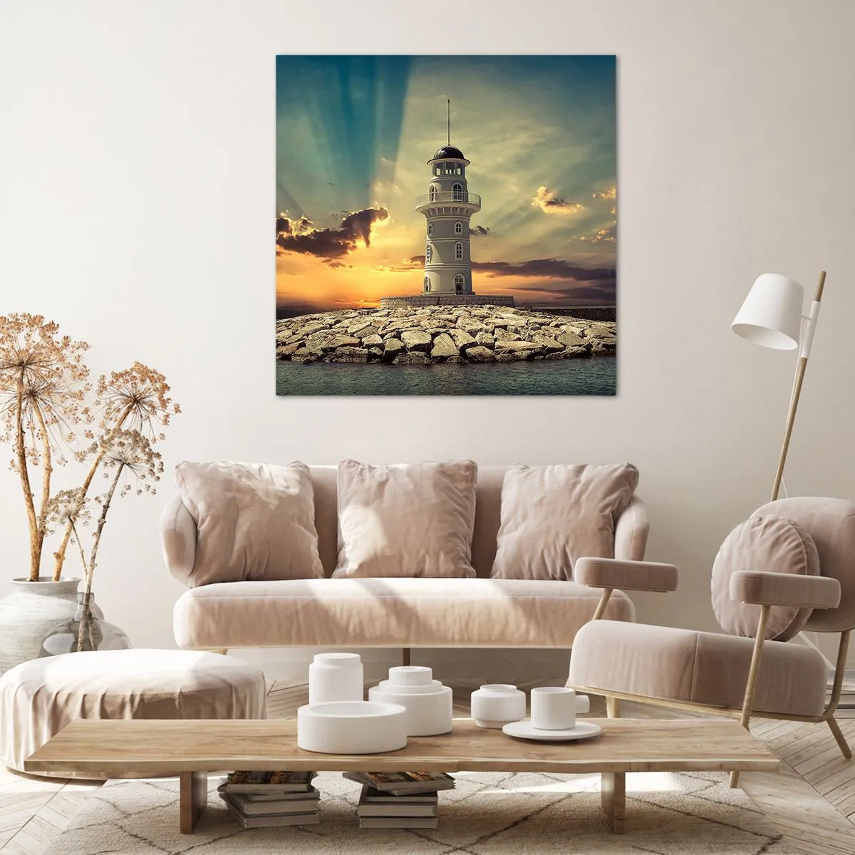 Tablou pe pânză - Lumină - Bunătate - Frumusețe - 40x40 cm