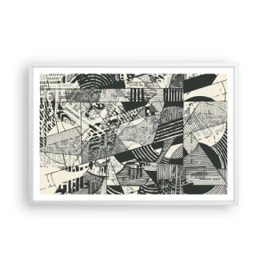 Poster în ramă albă - Dinamica de astăzi - 91x61 cm