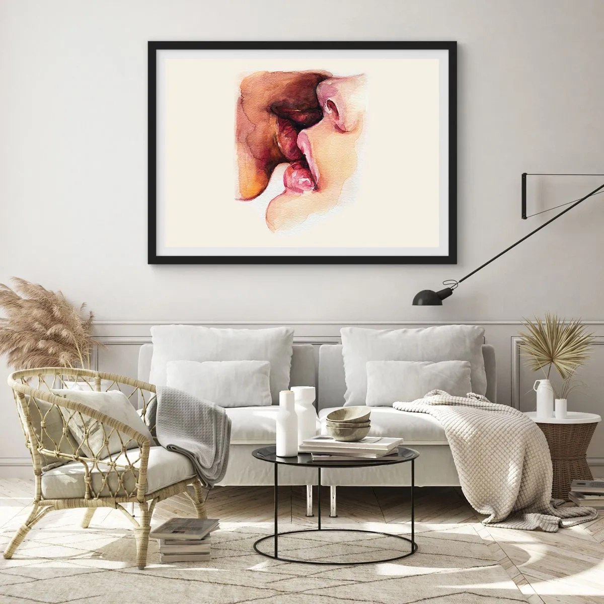 Poster în ramă neagră - Ca ziua și noaptea, ca cerul și pământul - 50x40 cm