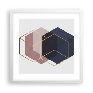 Poster în ramă albă - Puterea simplității - 40x40 cm