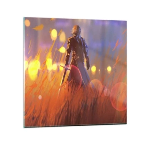 Tablou pe sticlă - Cavalerul greșit - 30x30 cm