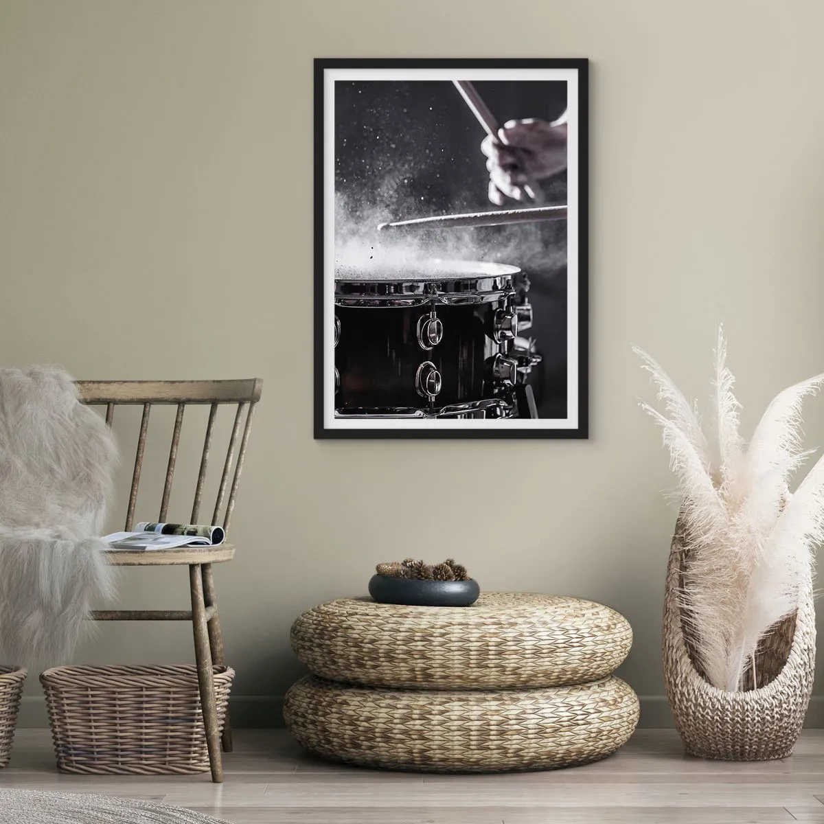 Poster în ramă neagră - Pulsul muzicii - 40x50 cm