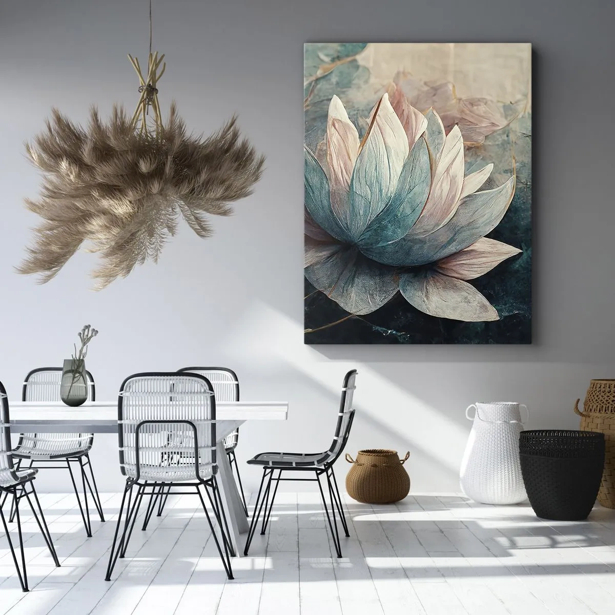 Tablou pe pânză - Stele de lac - 65x120 cm