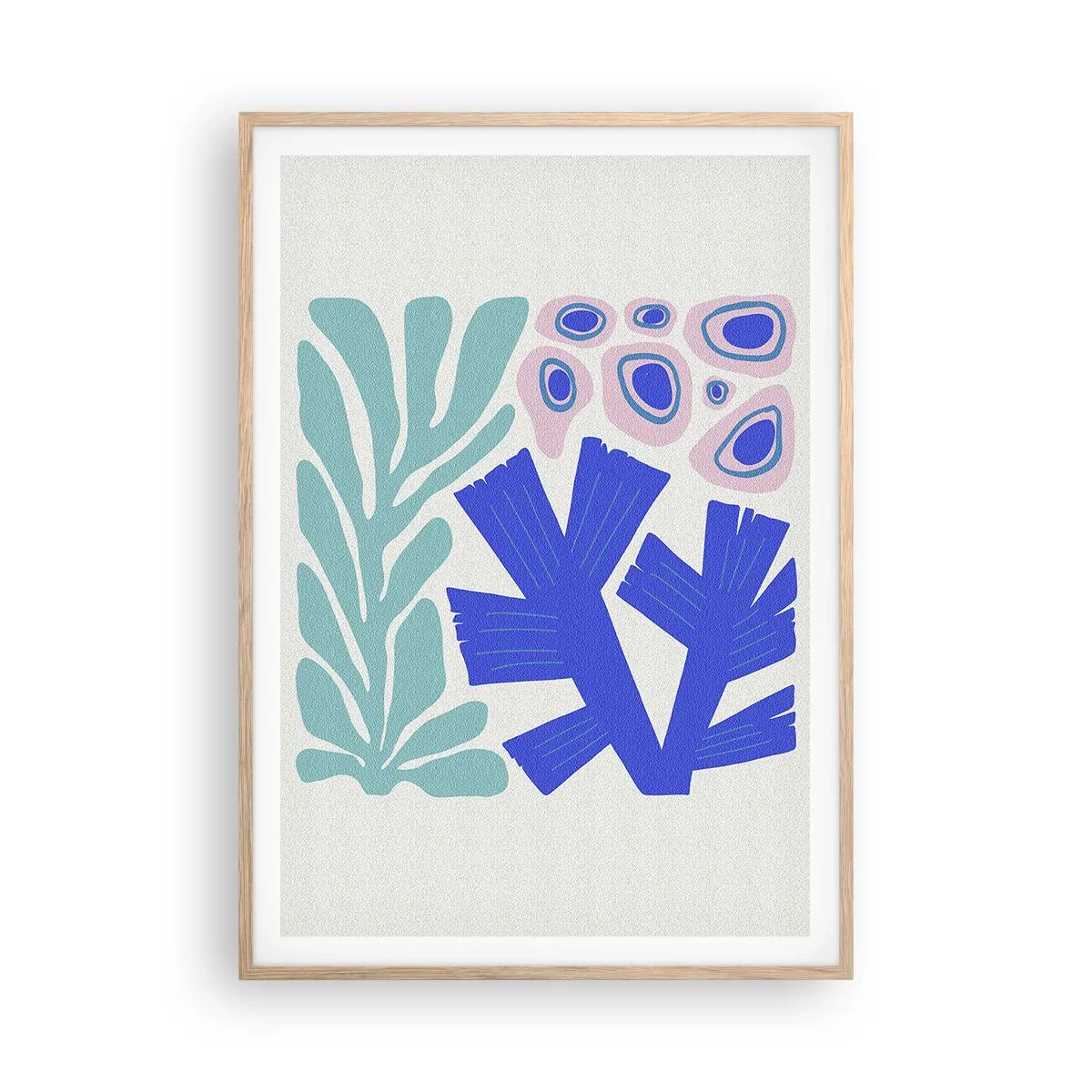 Poster în ramă de stejar deschis - Grădină subacvatică - 70x100 cm