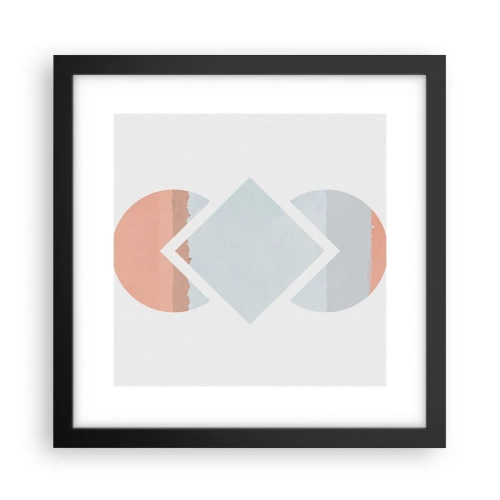 Poster în ramă neagră - Situația este clară - 30x30 cm