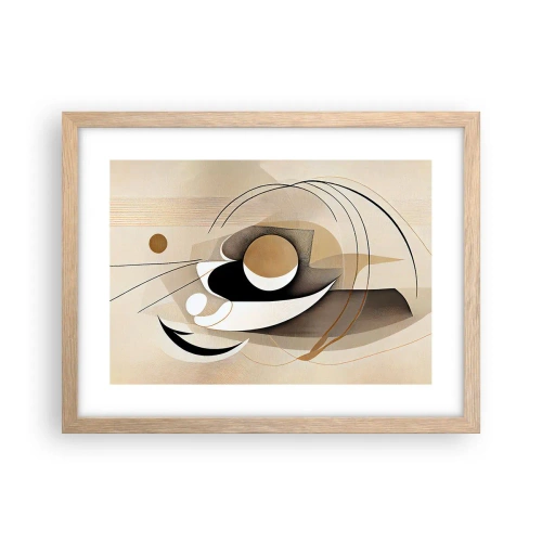 Poster în ramă de stejar deschis - Compoziție - nucleu - 40x30 cm