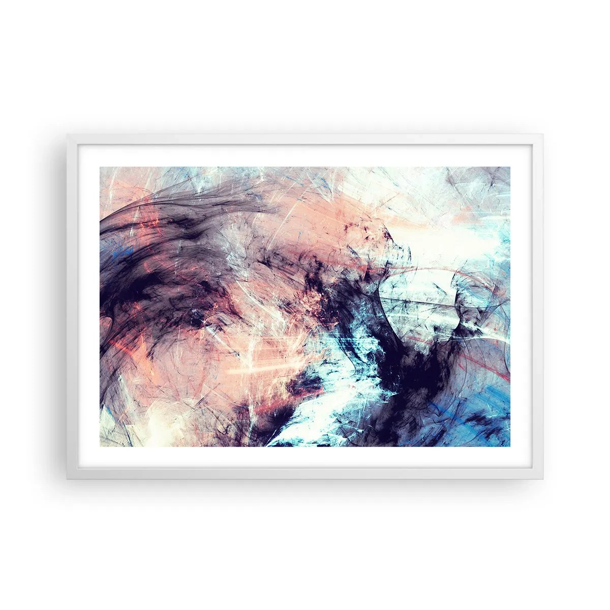 Poster în ramă albă - Simte vântul - 70x50 cm