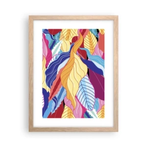 Poster în ramă de stejar deschis - O dezordine colorată - 30x40 cm