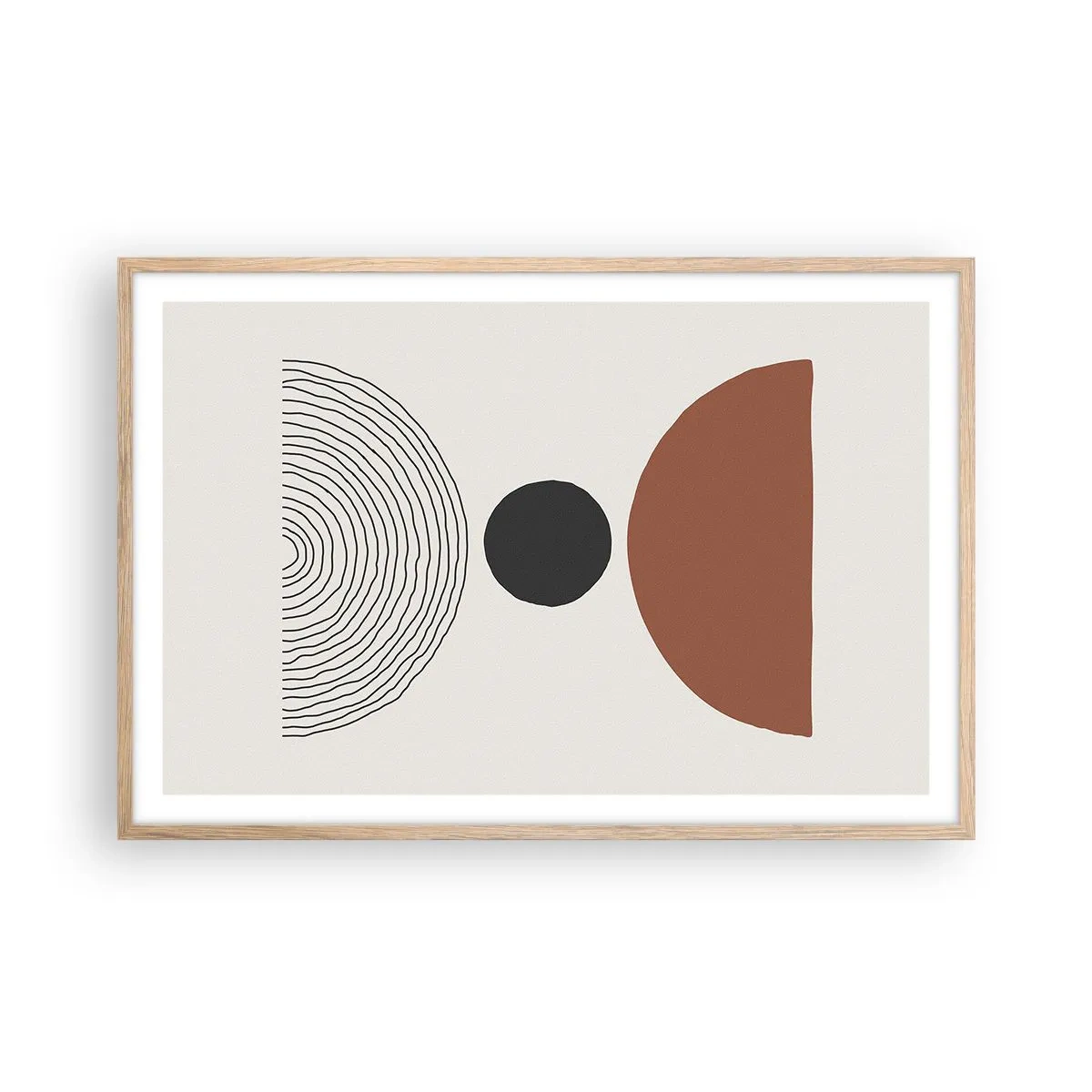 Poster în ramă de stejar deschis - În centrul atenției - 91x61 cm