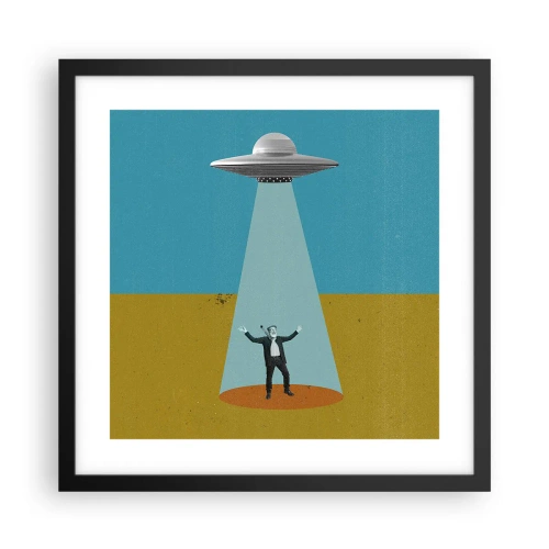 Poster în ramă neagră - Întâlnire de gradul III - 40x40 cm