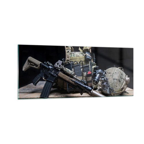 Tablou pe sticlă - Pe loc repaus! - 100x40 cm