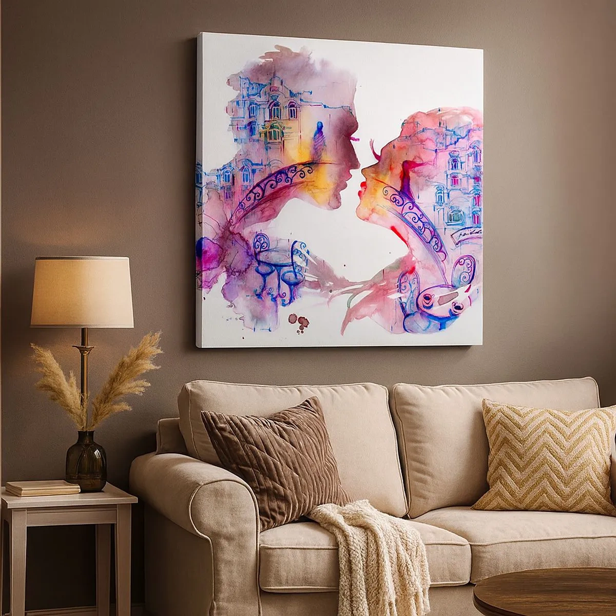 Tablou pe pânză - Podul secret al suspinelor - 30x30 cm