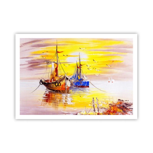 Poster - O binemeritată odihnă în port - 100x70 cm