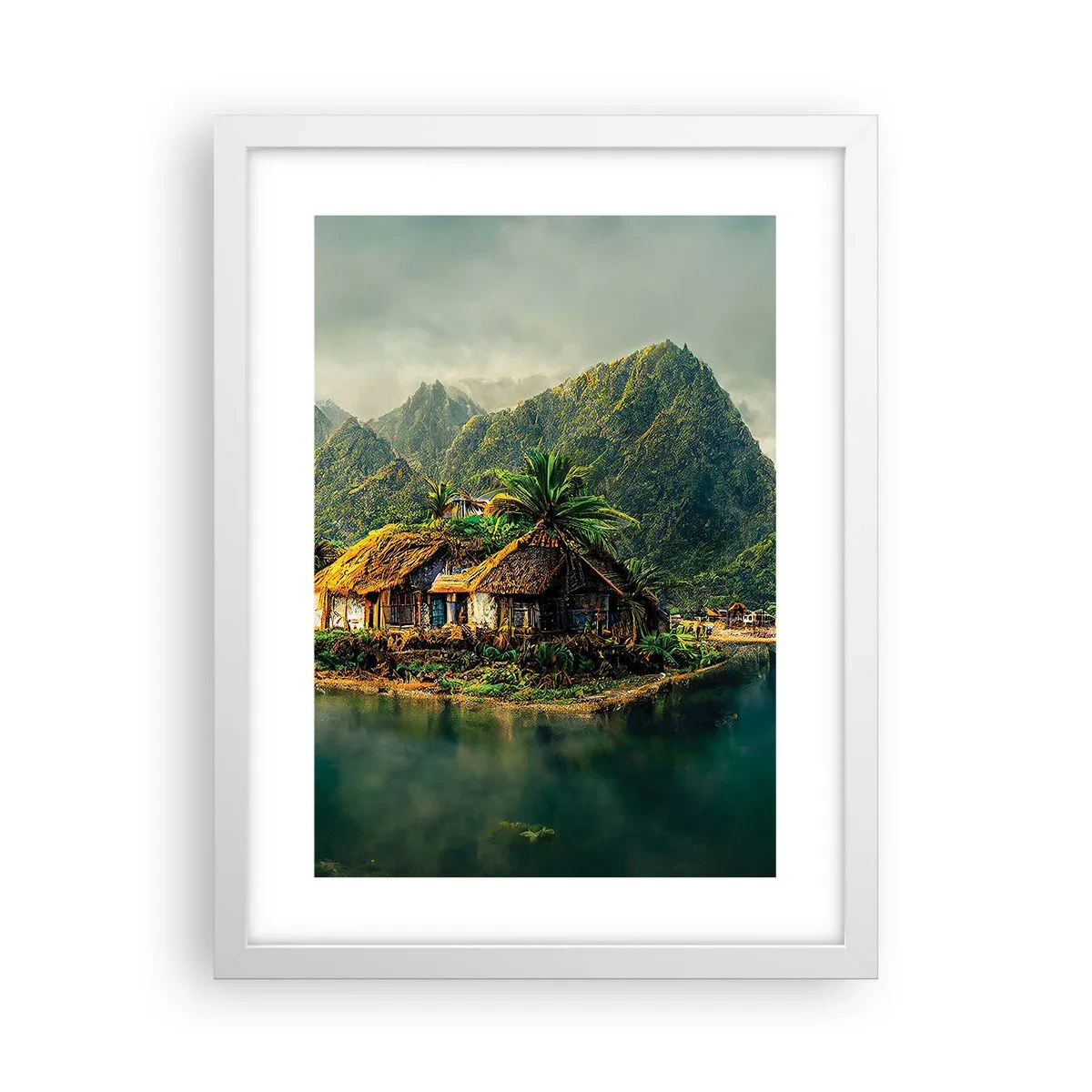 Poster în ramă albă - Paradisul tropical - 30x40 cm