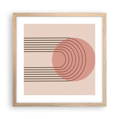 Poster în ramă de stejar deschis - Atracție irezistibilă - 40x40 cm