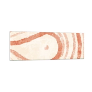 Tablou pe sticlă - Cercuri de corali - compoziție - 90x30 cm