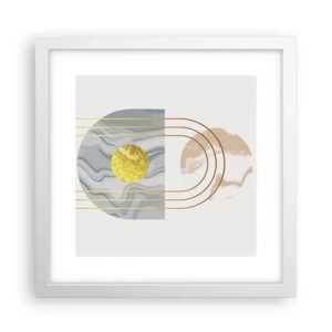 Poster în ramă albă - Lumină și strălucire - 30x30 cm