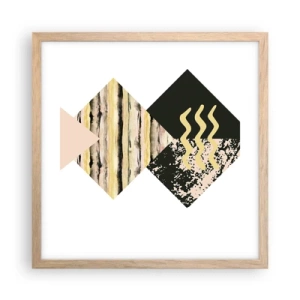 Poster în ramă de stejar deschis - Aparent simplu - 40x40 cm