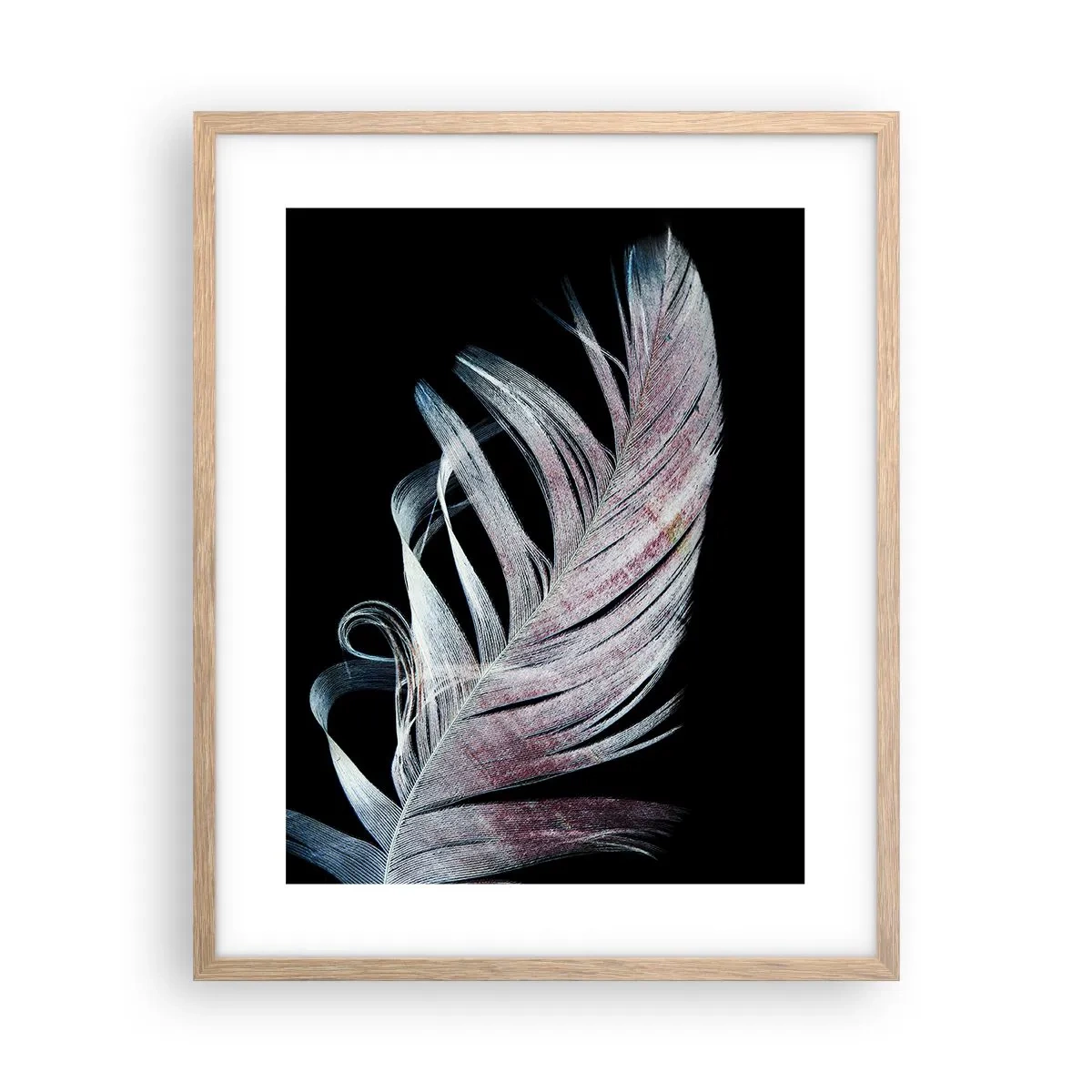 Poster în ramă de stejar deschis - Gândește-te la atingere - 40x50 cm