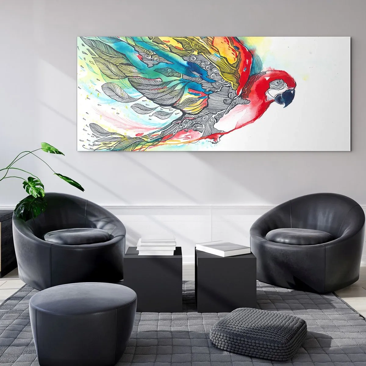 Tablou pe sticlă - Trăiește în culori - 140x50 cm
