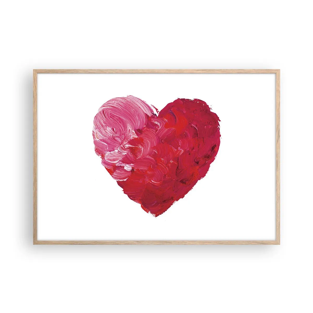 Poster în ramă de stejar deschis - All you need is love - 100x70 cm