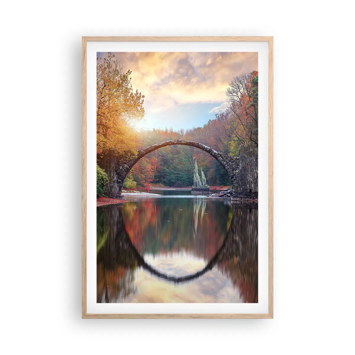 Poster în ramă de stejar deschis - De cealaltă parte a oglinzii - 61x91 cm