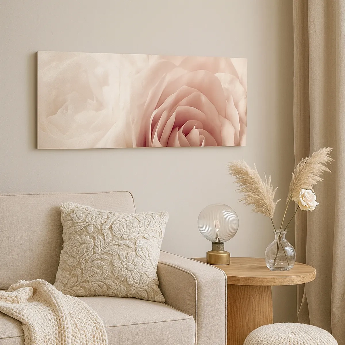 Tablou pe pânză - În inima unui trandafir - 30x30 cm