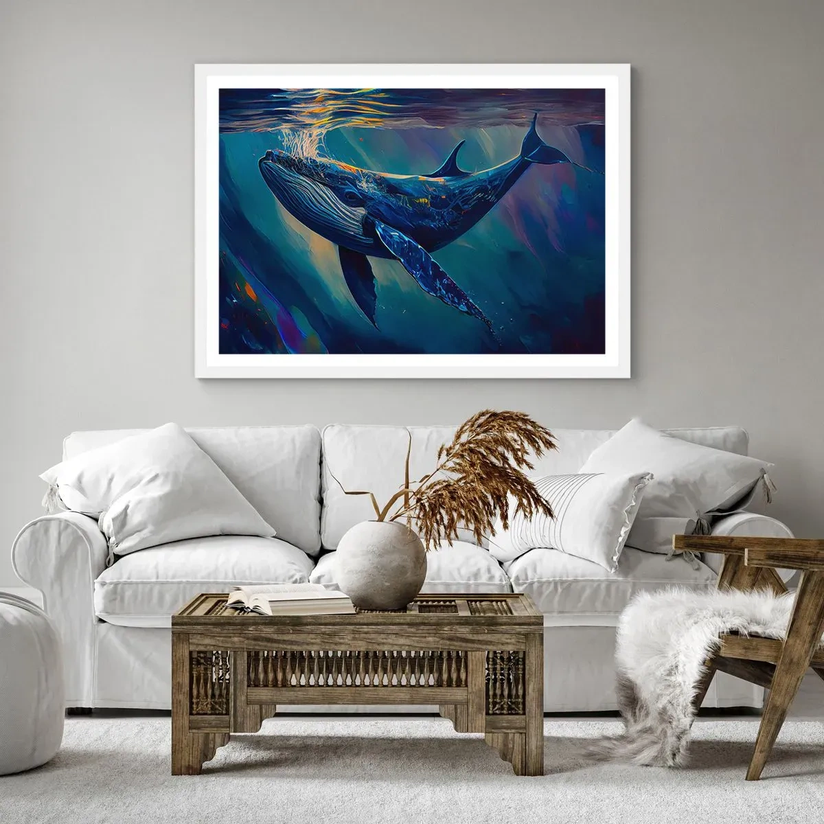 Poster în ramă albă - Bun venit în lumea mea - 91x61 cm