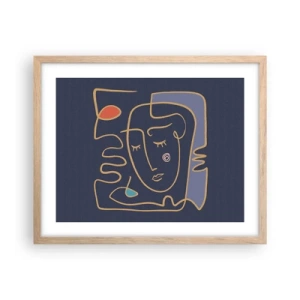 Poster în ramă de stejar deschis - În reverie - 50x40 cm