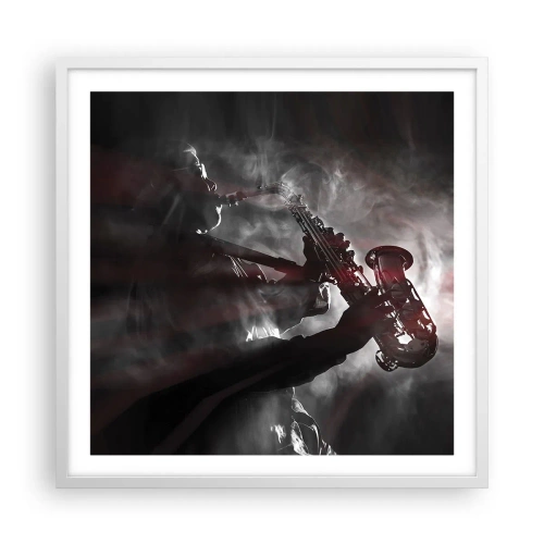 Poster în ramă albă - În aburul jazzului - 60x60 cm