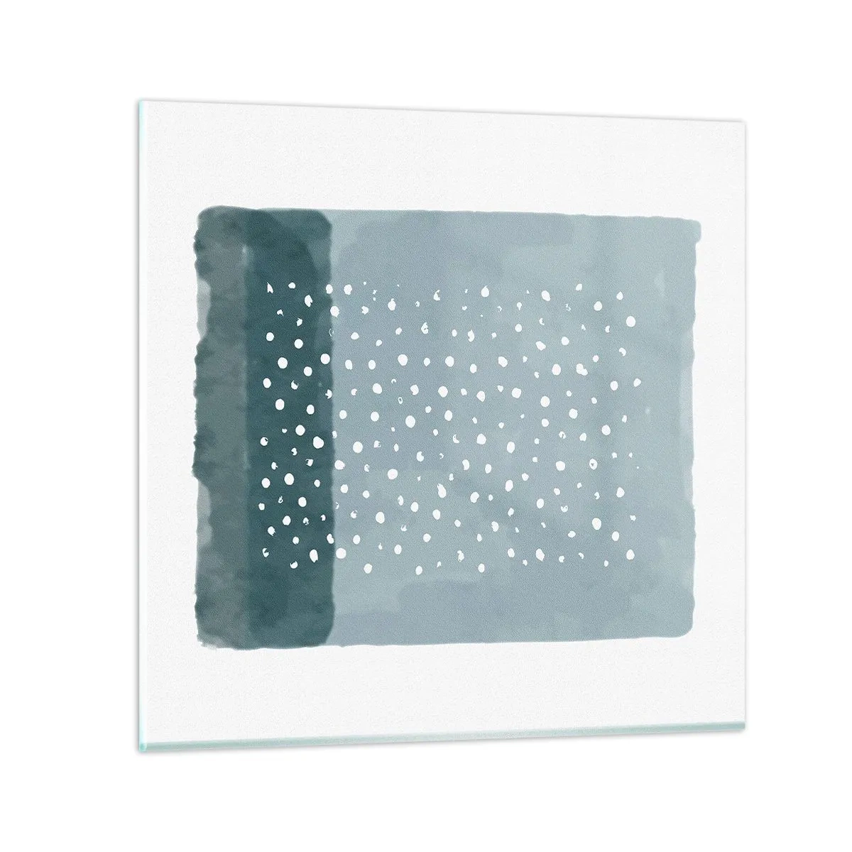 Tablou pe sticlă - Crescute pe albastru - 60x60 cm