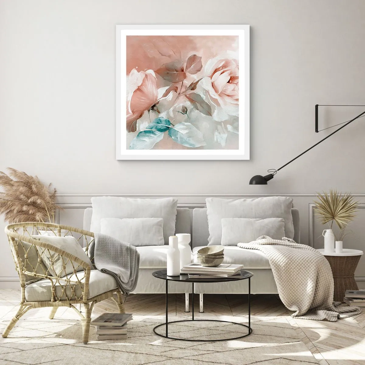 Poster în ramă albă - Spiritul romantismului - 60x60 cm