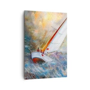 Tablou pe pânză - Alergătoare pe valuri - 70x100 cm