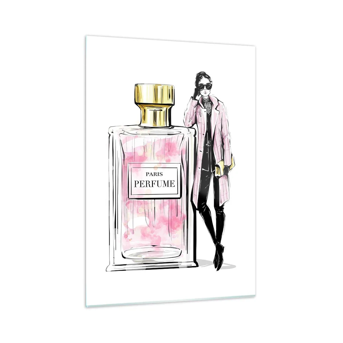 Tablou pe sticlă - Senzualitate pariziană - 50x70 cm