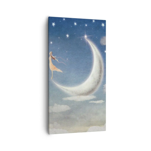 Tablou pe pânză - Provocatoare în albastru - 55x100 cm