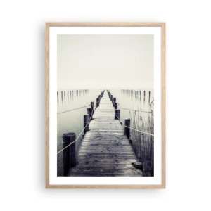 Poster în ramă de stejar deschis - Scufundă-te în pace - 50x70 cm