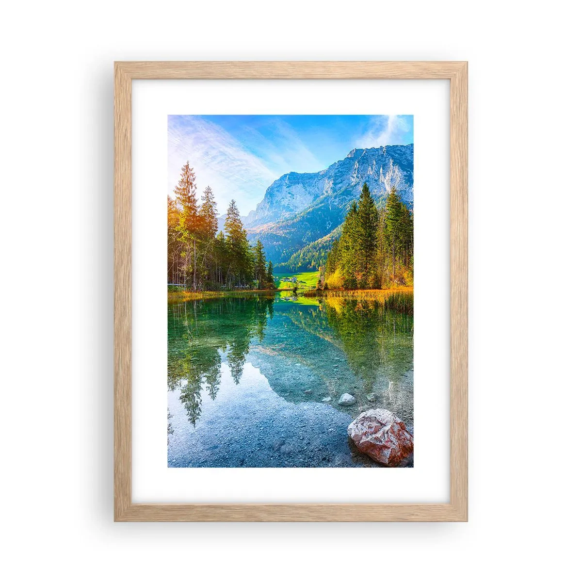 Poster în ramă de stejar deschis - Blândețea toamnei - 30x40 cm