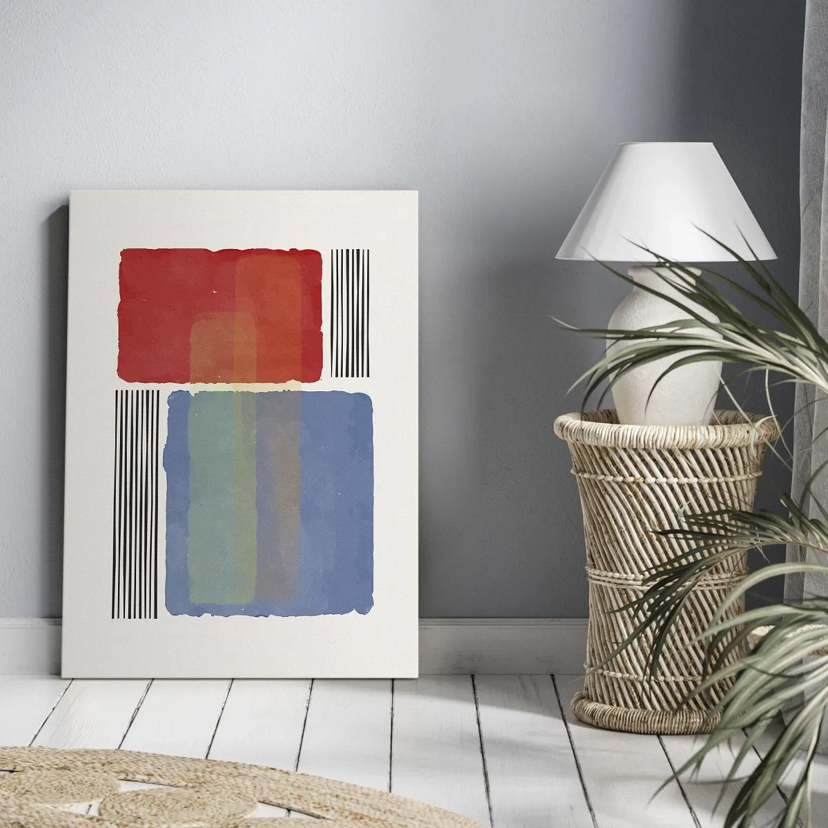 Tablou pe pânză - Spiritul și litera geometriei - 55x100 cm