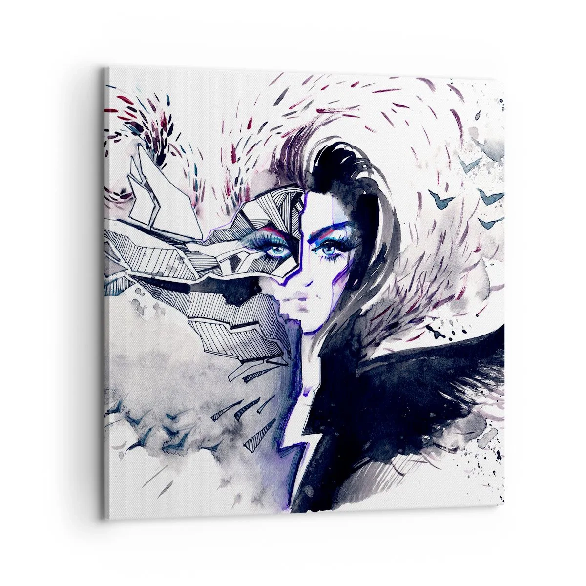 Tablou pe pânză - Demonică și frumoasă - 60x60 cm