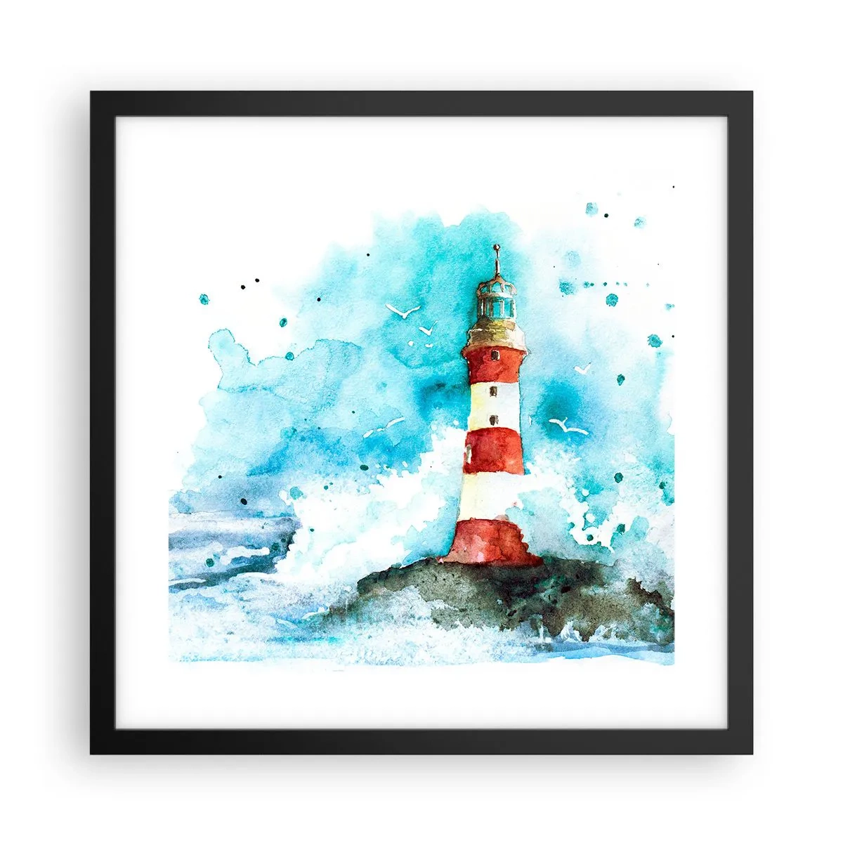 Poster în ramă neagră - Unitatea forțelor naturii - 40x40 cm