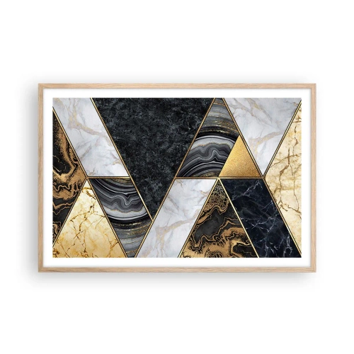 Poster în ramă de stejar deschis - Piatră cu piatră - 91x61 cm