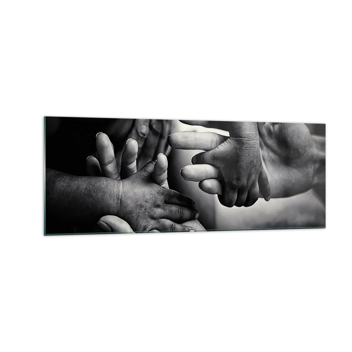 Tablou pe sticlă - A fi om - 140x50 cm