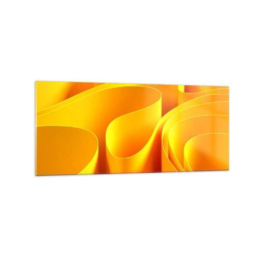 Tablou pe sticlă - Ca niște valuri de soare - 120x50 cm