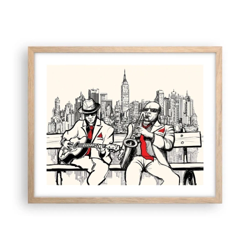 Poster în ramă de stejar deschis - Improvizație la New York - 50x40 cm