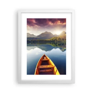 Poster în ramă albă - Nimic împotriva naturii - 30x40 cm