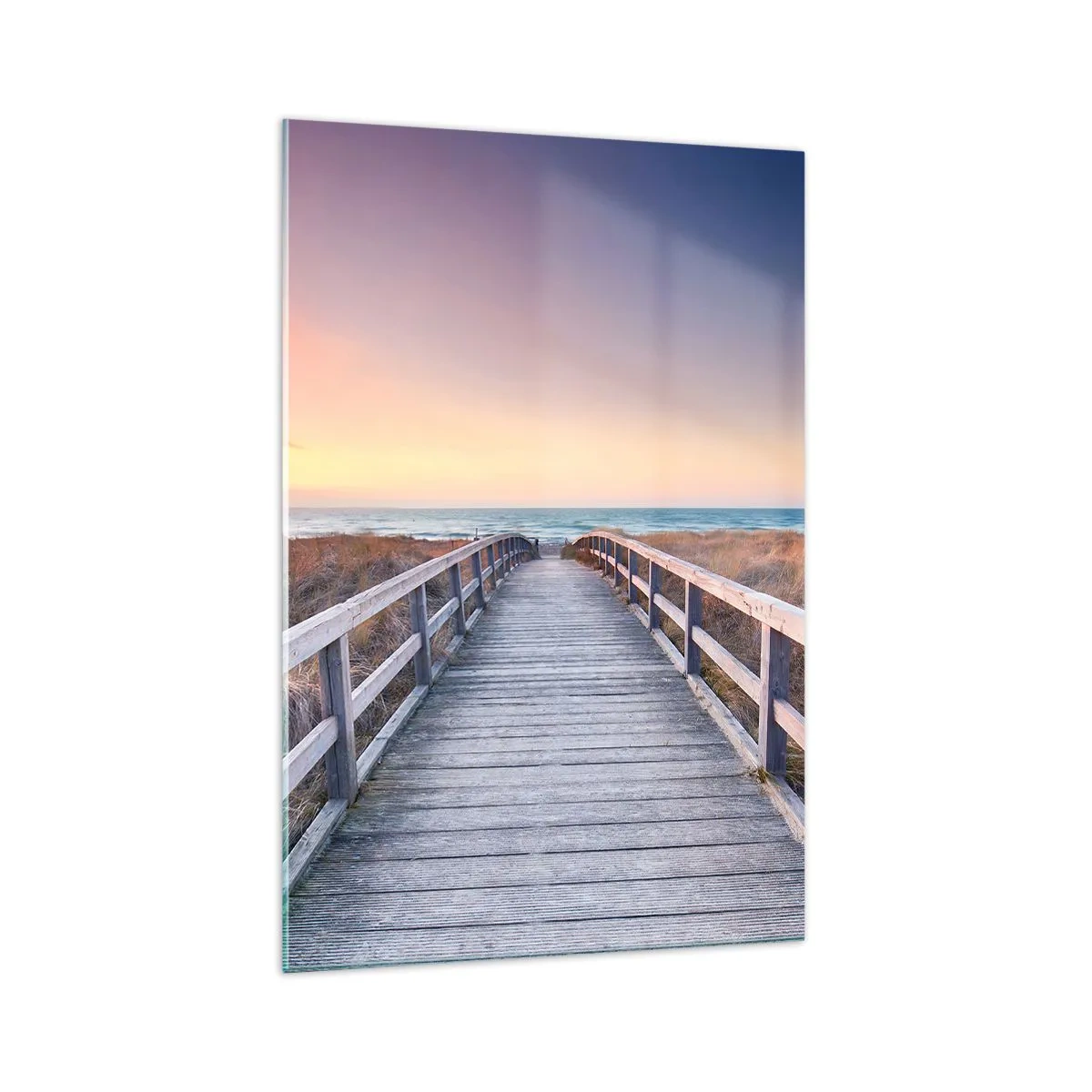 Tablou pe sticlă - Aurora baltică de seară - 70x100 cm