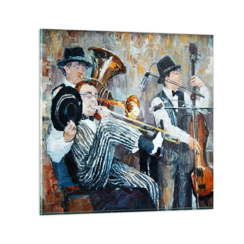Tablou pe sticlă - Numai jazz - 30x30 cm