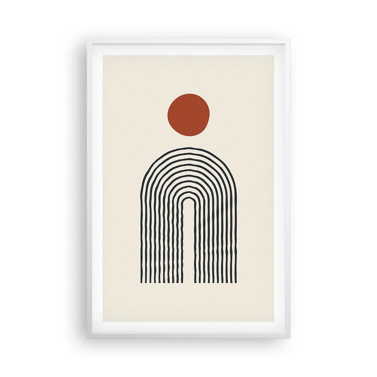 Poster în ramă albă - Magnetismul formelor și al culorilor - 61x91 cm